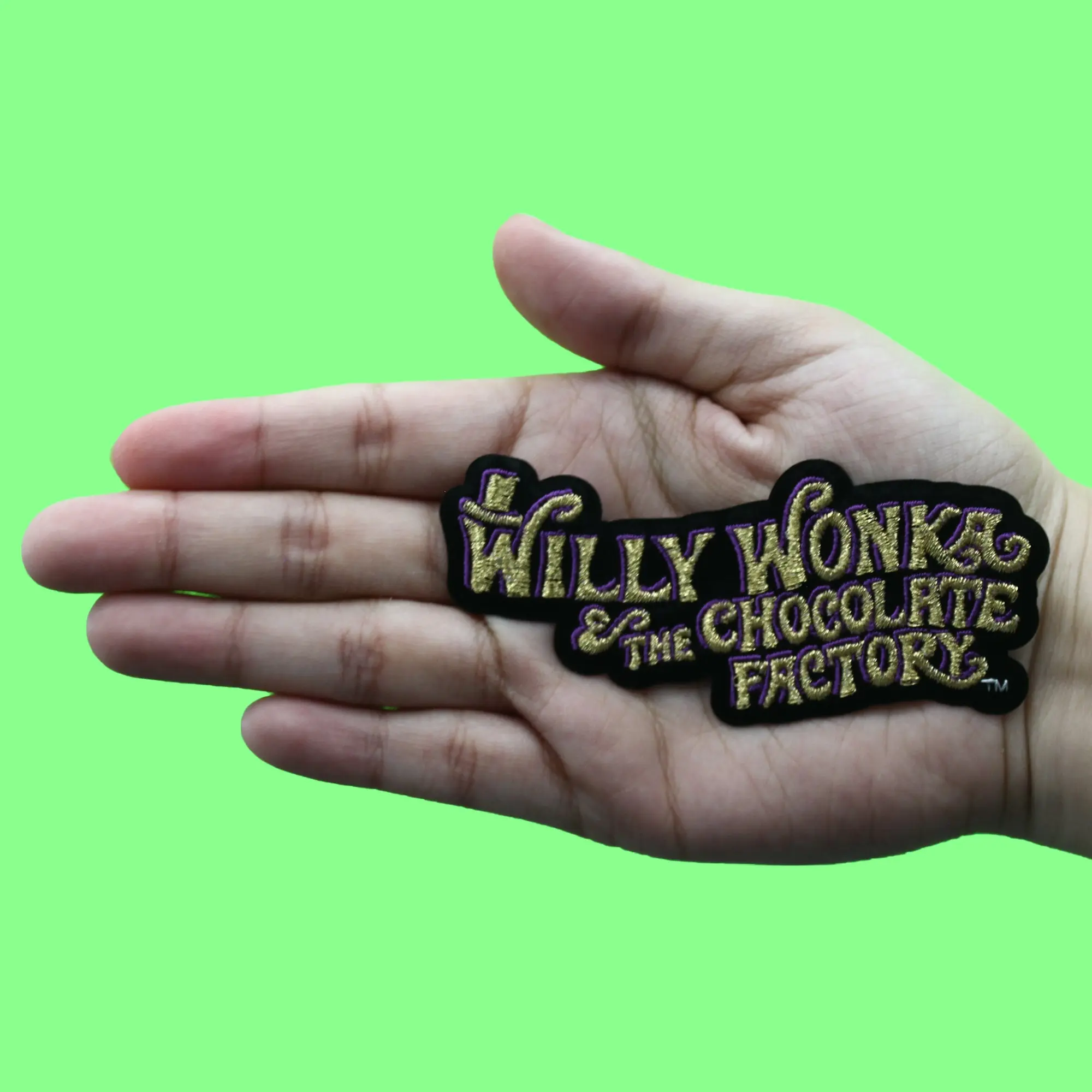 Willy Wonka & The Chocolate Factory Patch Wonka Movie Logo Embroidered Iron On - Image 2