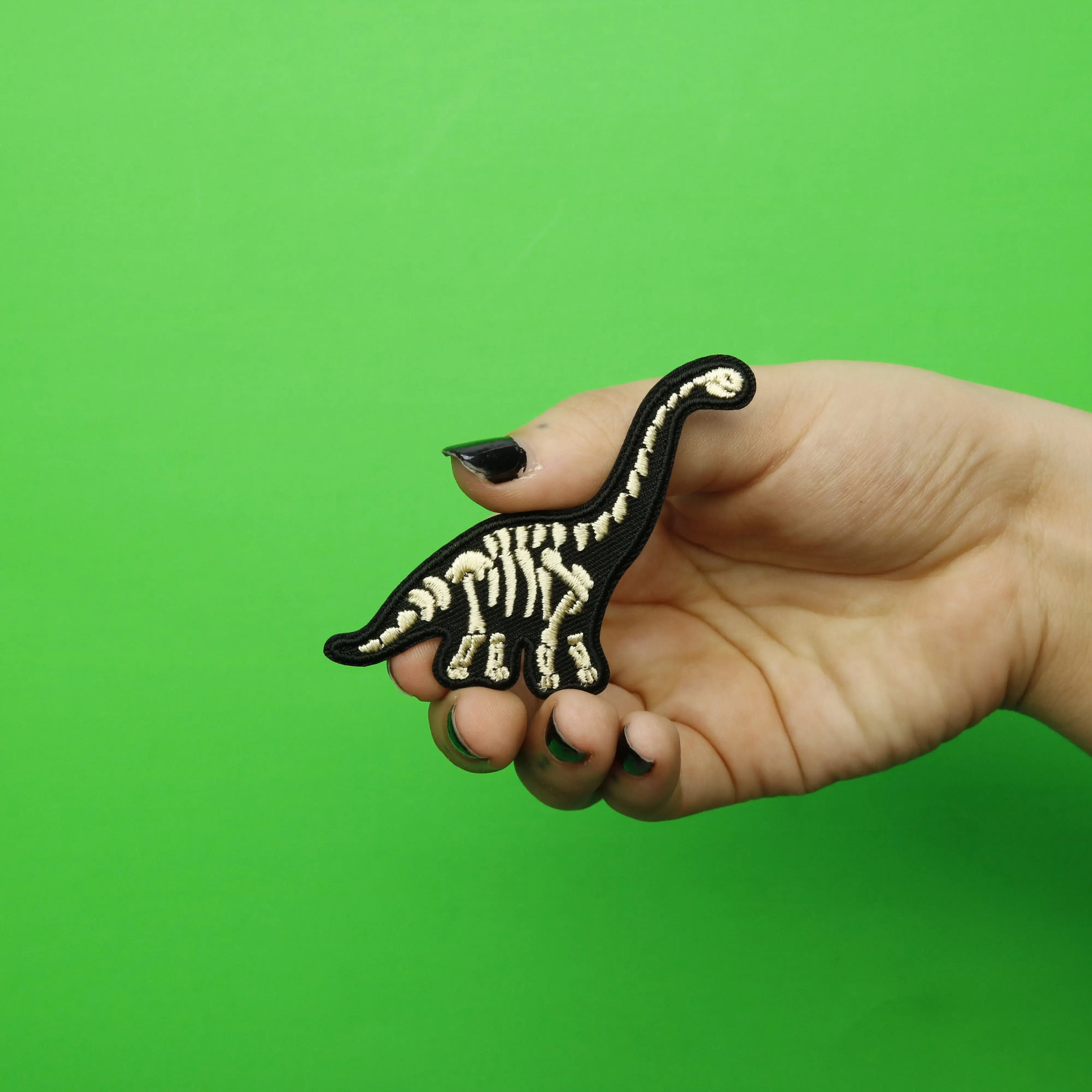 Brachiosaurus Bones Dinosaur Fossil Embroidered Iron On Patch - Image 2