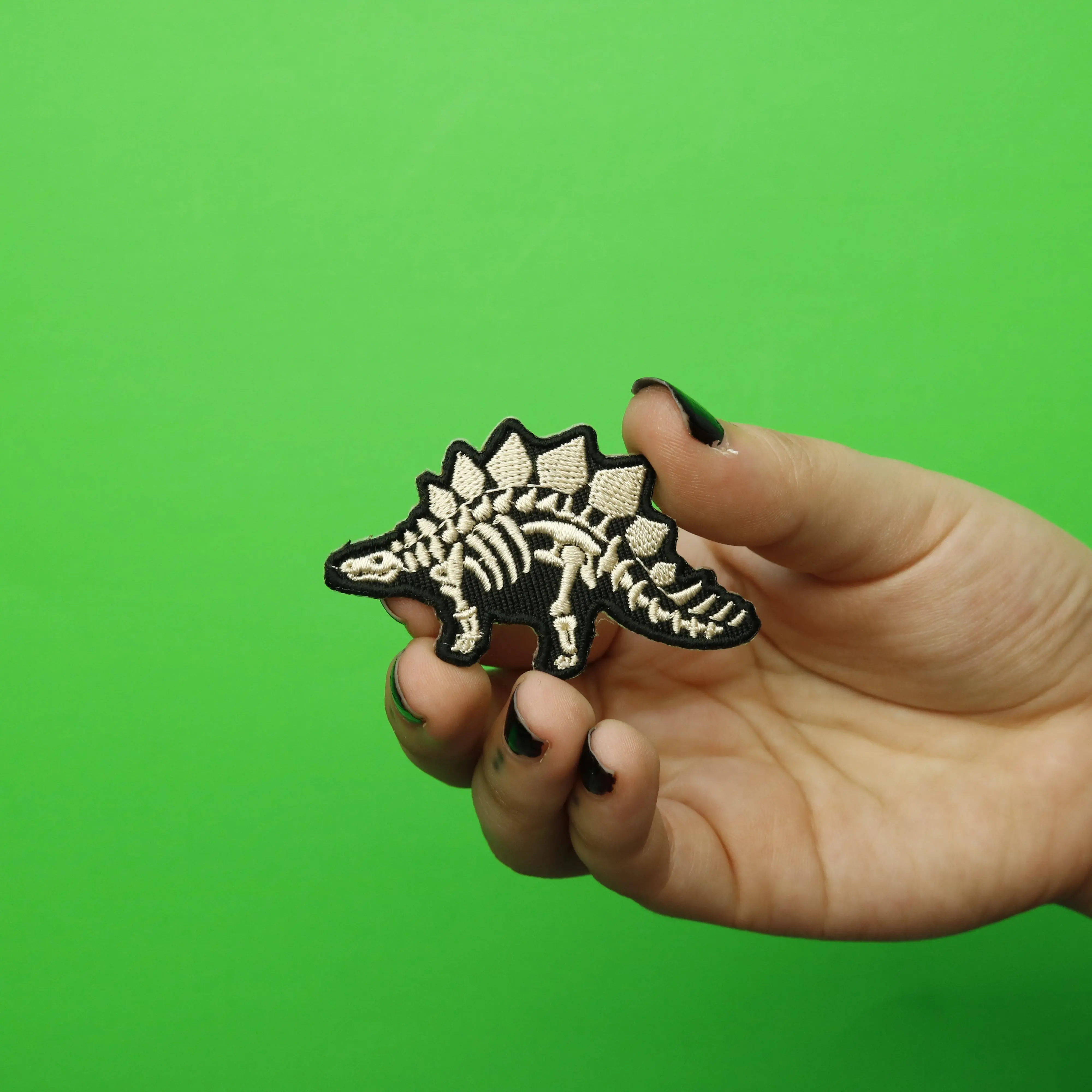 Stegosaurus Bones Dinosaur Fossil Embroidered Iron on Patch - Image 2