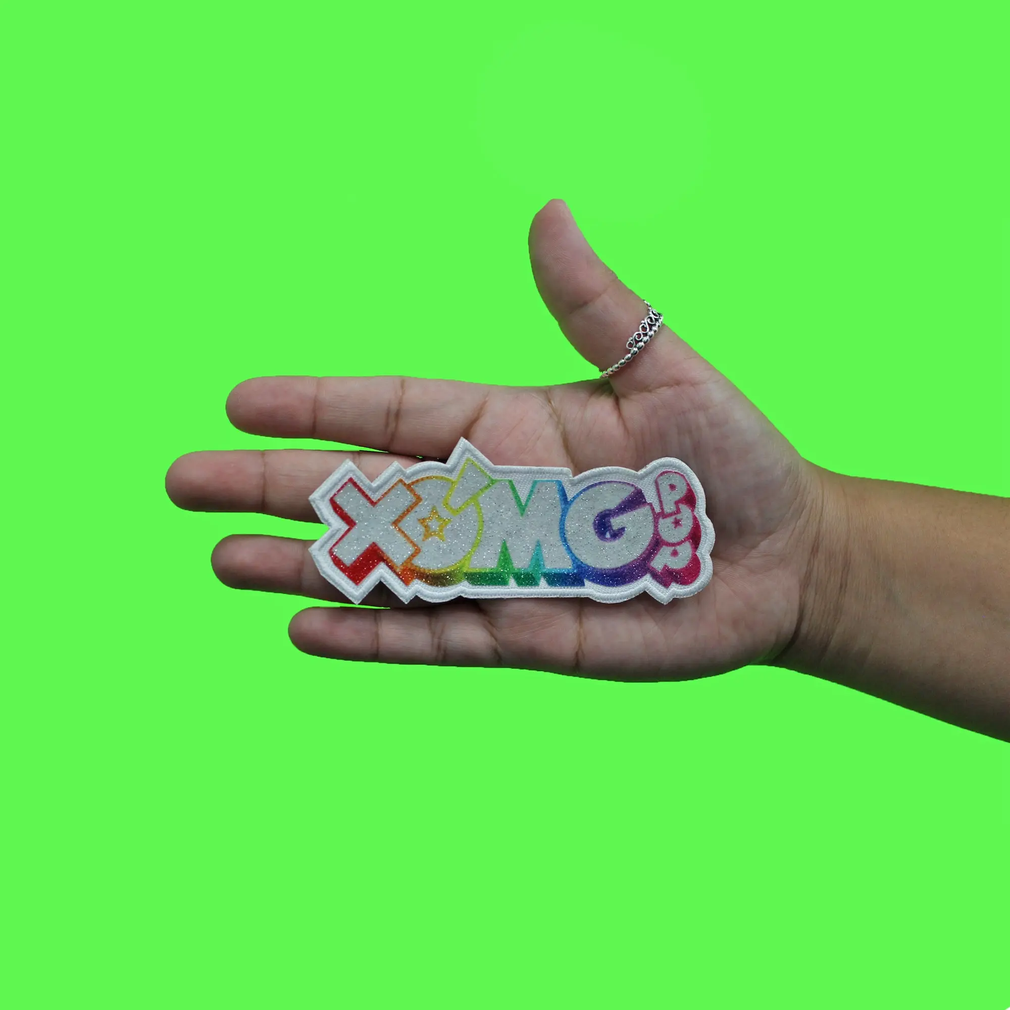 XOMG Pop Glitter Logo Patch Dance Girls Applique Iron On - Image 3