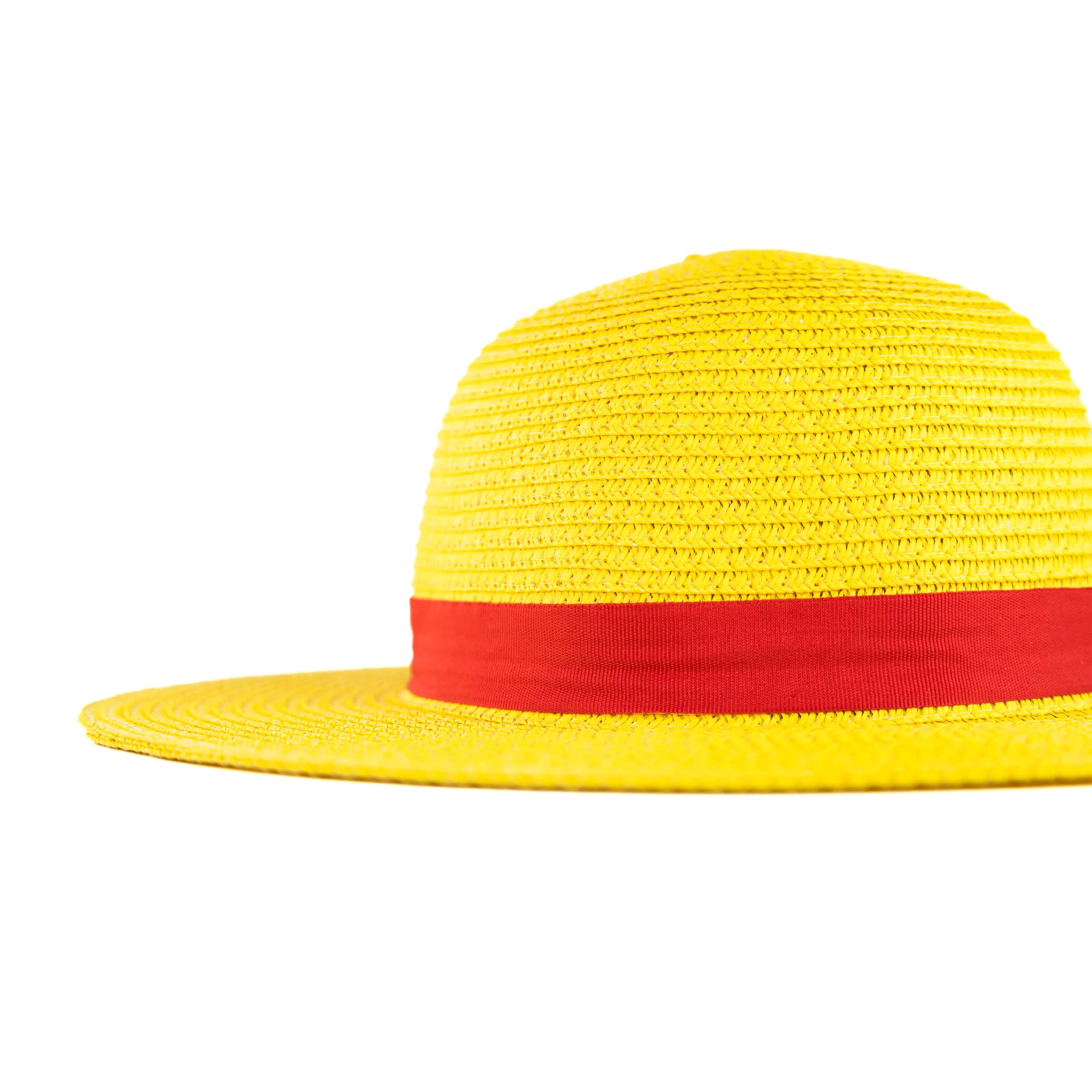 Anime Yellow Straw Hat with Red Ribbon - Image 3