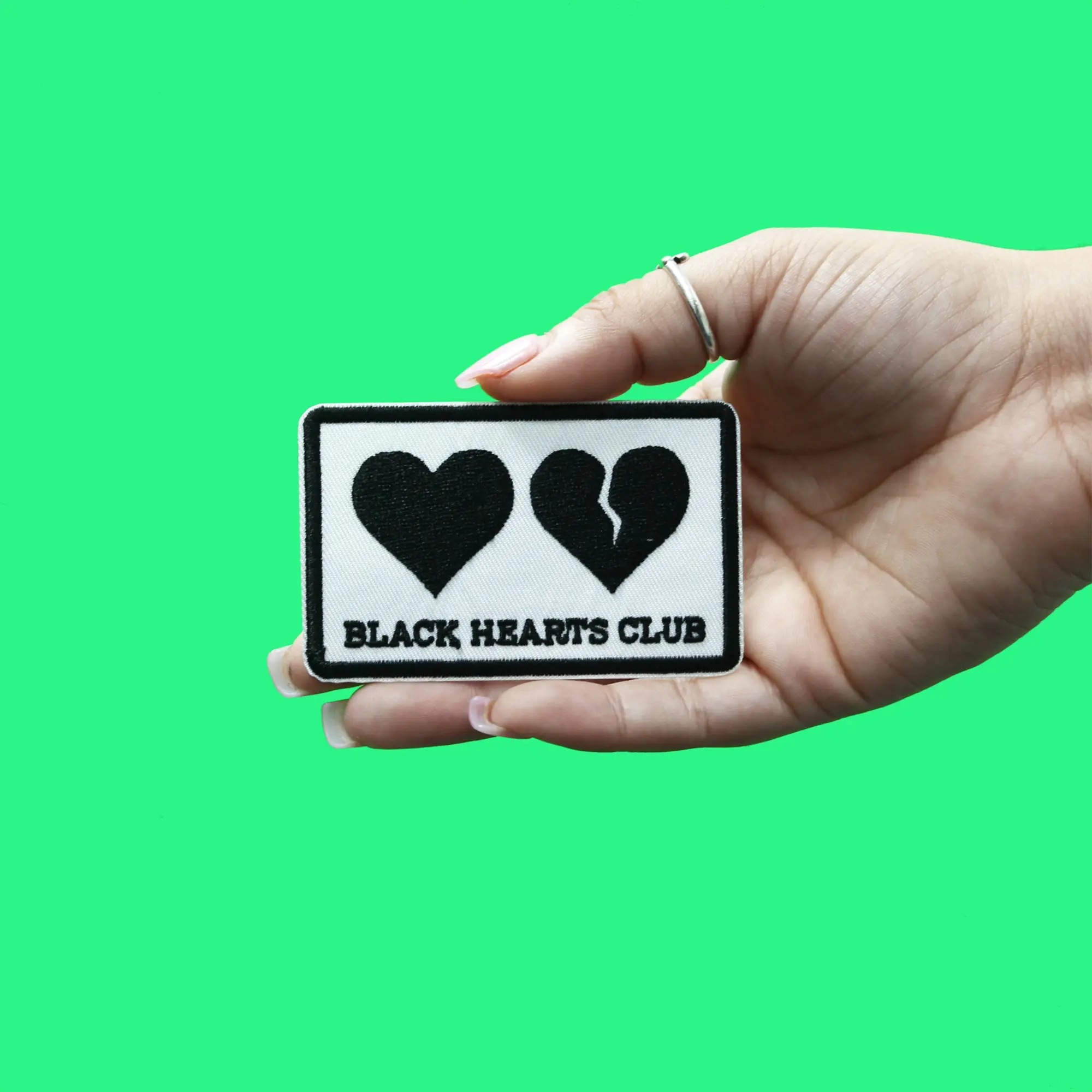 Yungblud Black Hearts Club Patch Pop Punk England Embroidered Iron On - Image 2