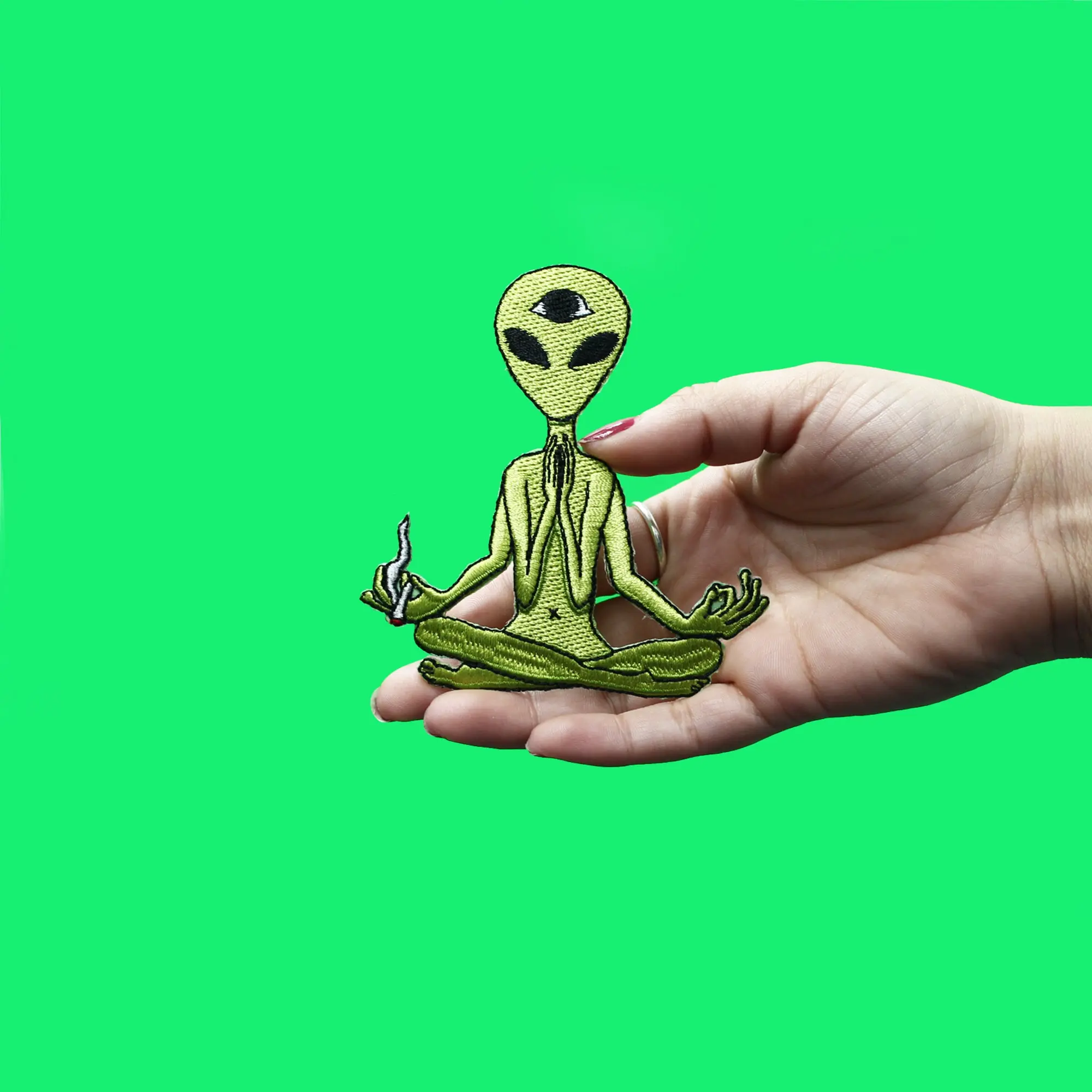 Zen Alien Patch Joint In Hand Embroidered Iron On - Image 2